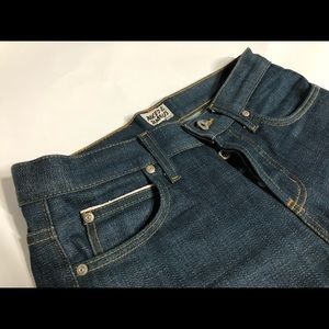 Naked & Famous Raw Selvedge Denim - Greencast